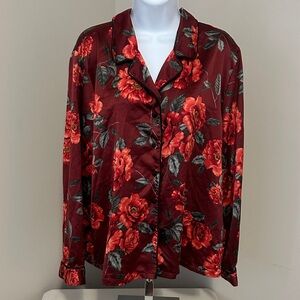 INC International Concepts 2-Piece Red Floral Pajama Set